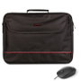 Monray BUREAUKIT Maletín para Portátil hasta 16" con Ratón Óptico 800 Dpi USB - Kit de Oficina Negro